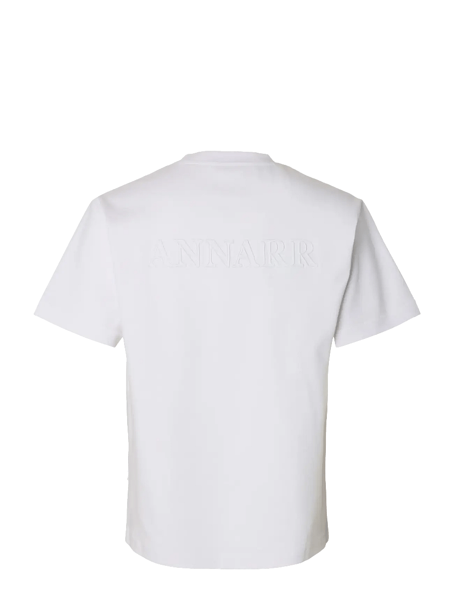 Annarr - ANRISAK LOGO SS O-NECK TEE - short-sleeved t-shirts - brilliant white - 2
