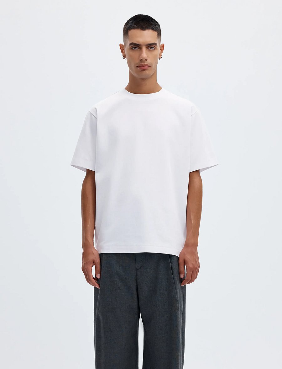 Annarr - ANRISAK LOGO SS O-NECK TEE - short-sleeved t-shirts - brilliant white - 0