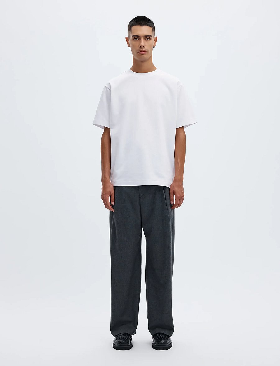 Annarr - ANRISAK LOGO SS O-NECK TEE - short-sleeved t-shirts - brilliant white - 4