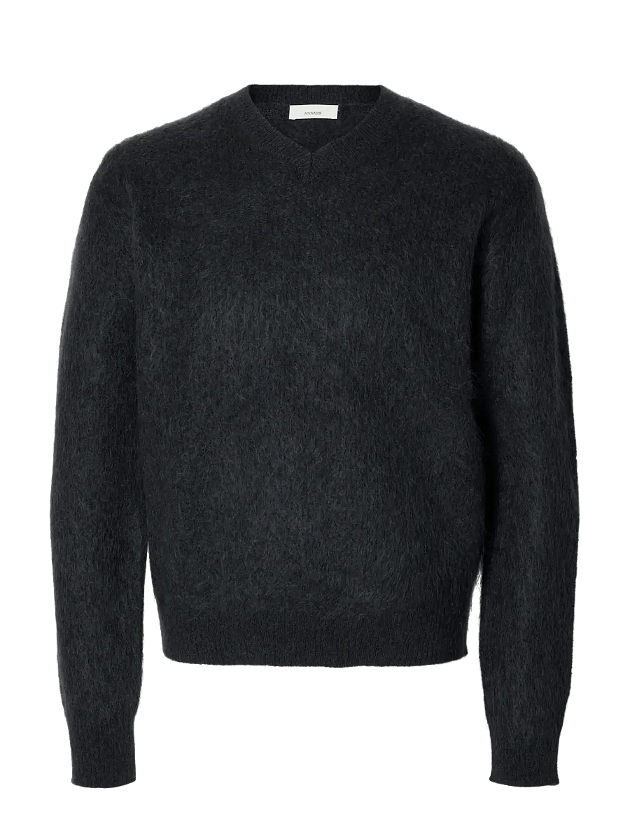Annarr - ANRARCHIE LS KNIT V-NECK - ultimate grey - 1