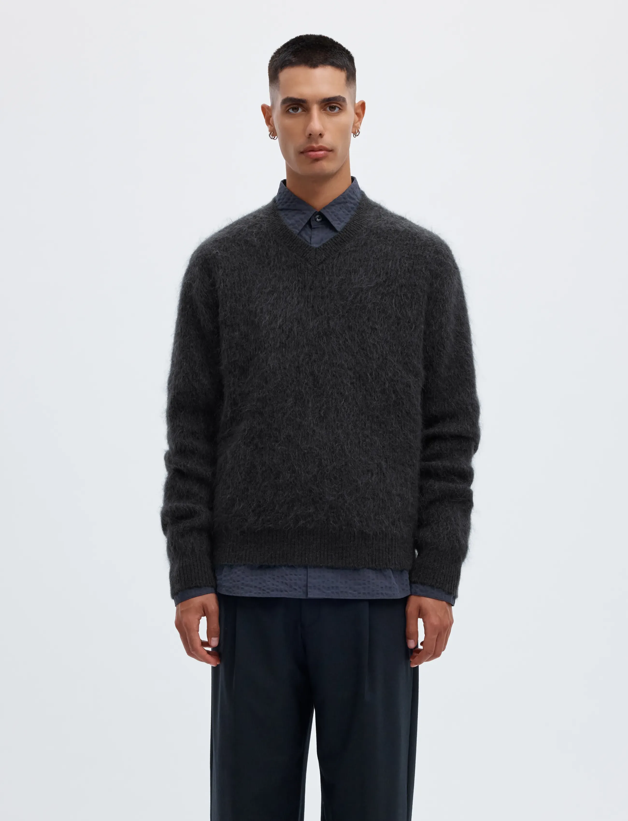 Annarr - ANRARCHIE LS KNIT V-NECK - ultimate grey - 0