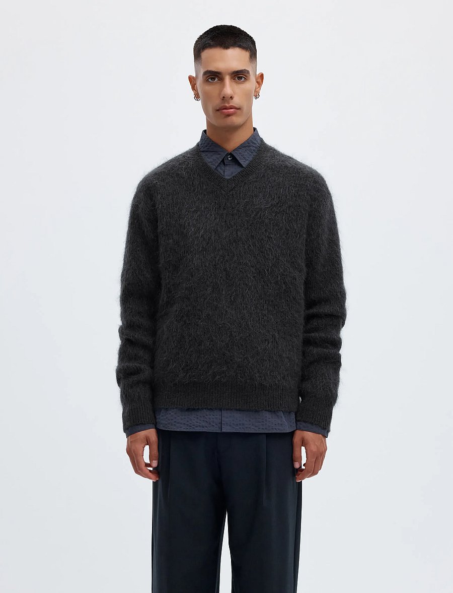 Annarr - ANRARCHIE LS KNIT V-NECK - ultimate grey - 0