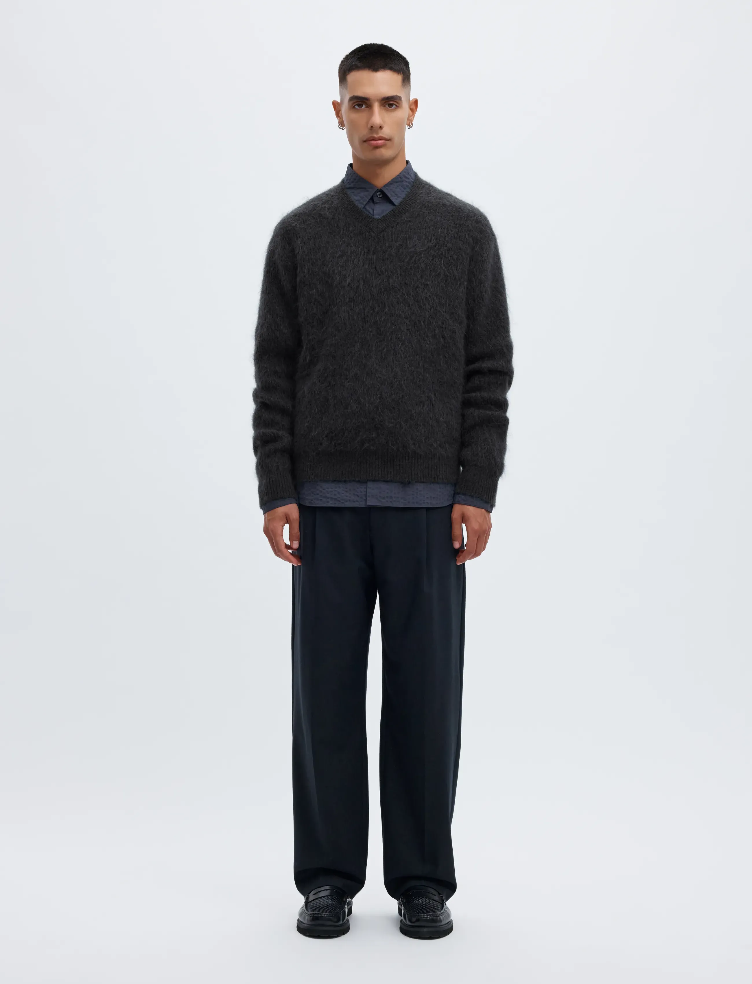 Annarr - ANRARCHIE LS KNIT V-NECK - ultimate grey - 3