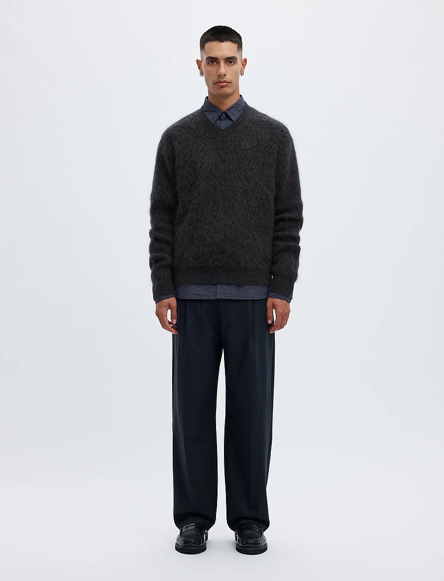 Annarr - ANRARCHIE LS KNIT V-NECK - ultimate grey - 3