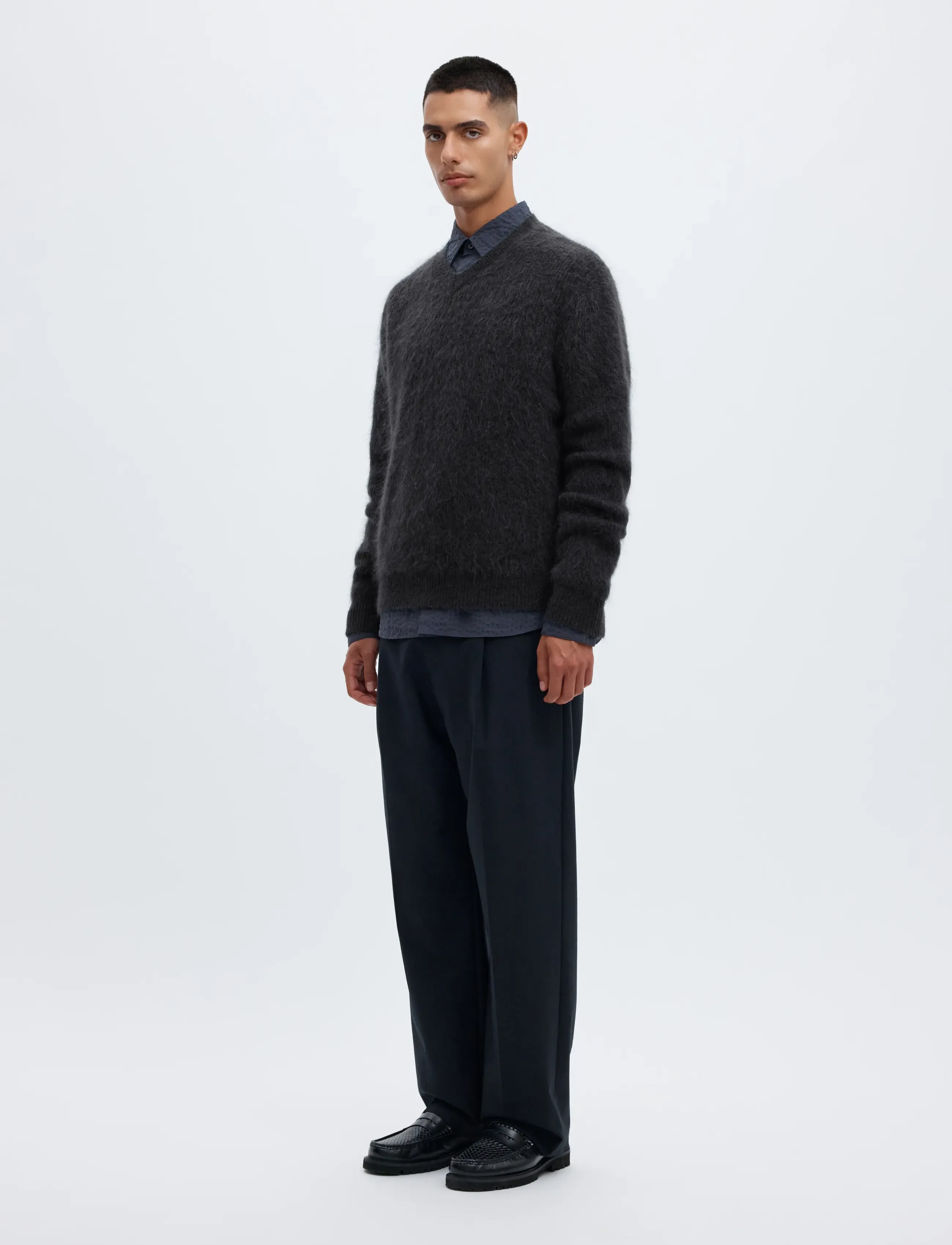 Annarr - ANRARCHIE LS KNIT V-NECK - ultimate grey - 5