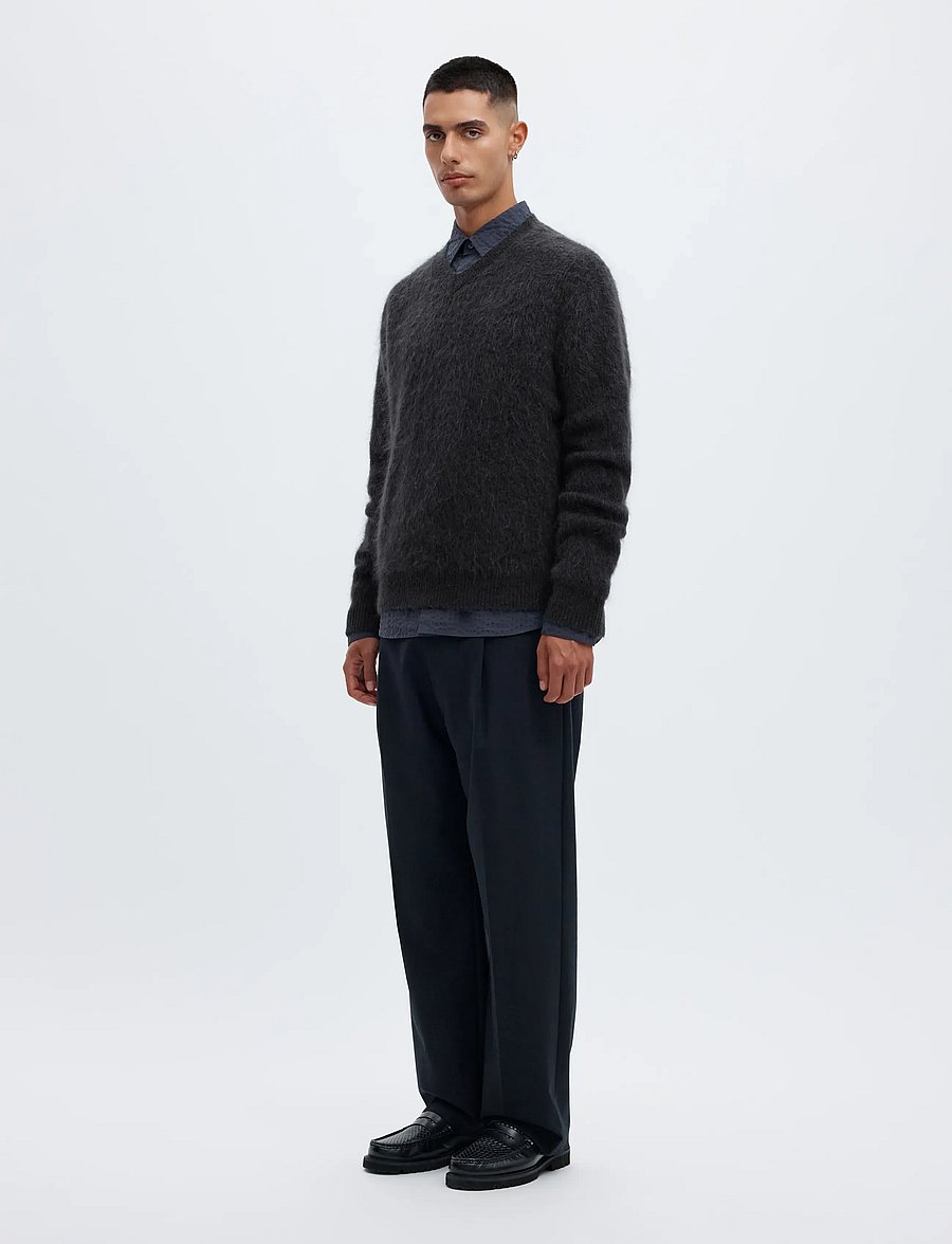 Annarr - ANRARCHIE LS KNIT V-NECK - ultimate grey - 5