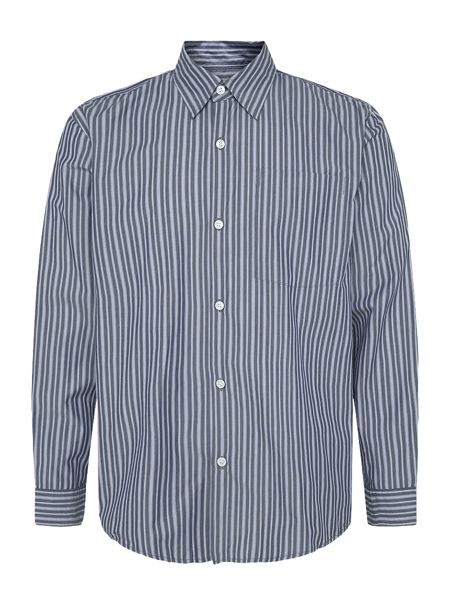 Annarr - ANRASLUND STRIPED DOBBY LS SHIRT - triibulised särgid - salute - 0