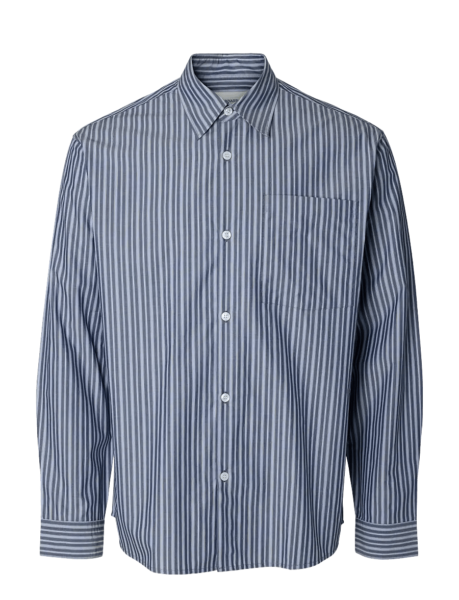 Annarr - ANRASLUND STRIPED DOBBY LS SHIRT - randiga skjortor - salute - 0