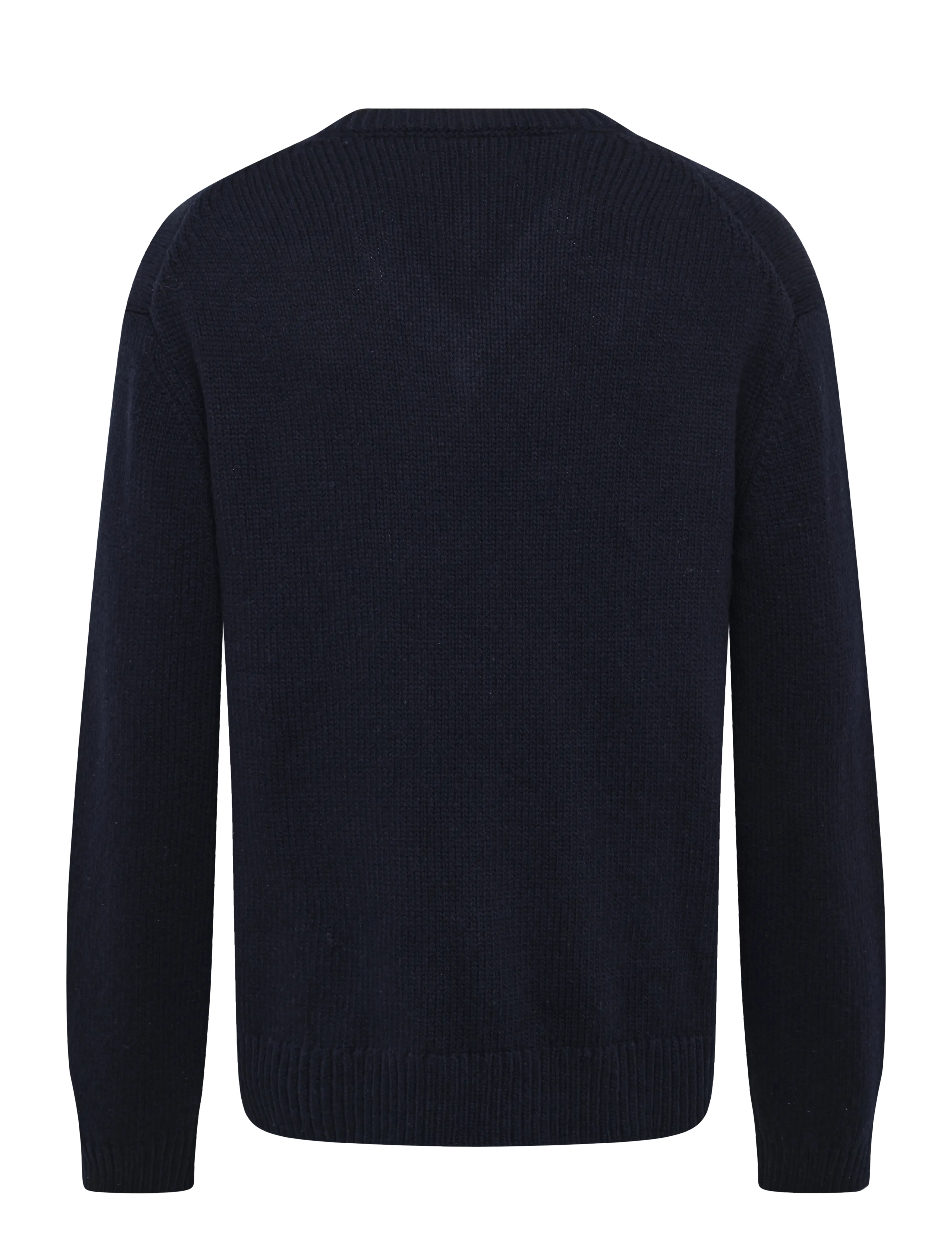 Annarr - ANRED LS KNIT WOOL V-NECK - efterårstøj - dark navy - 2
