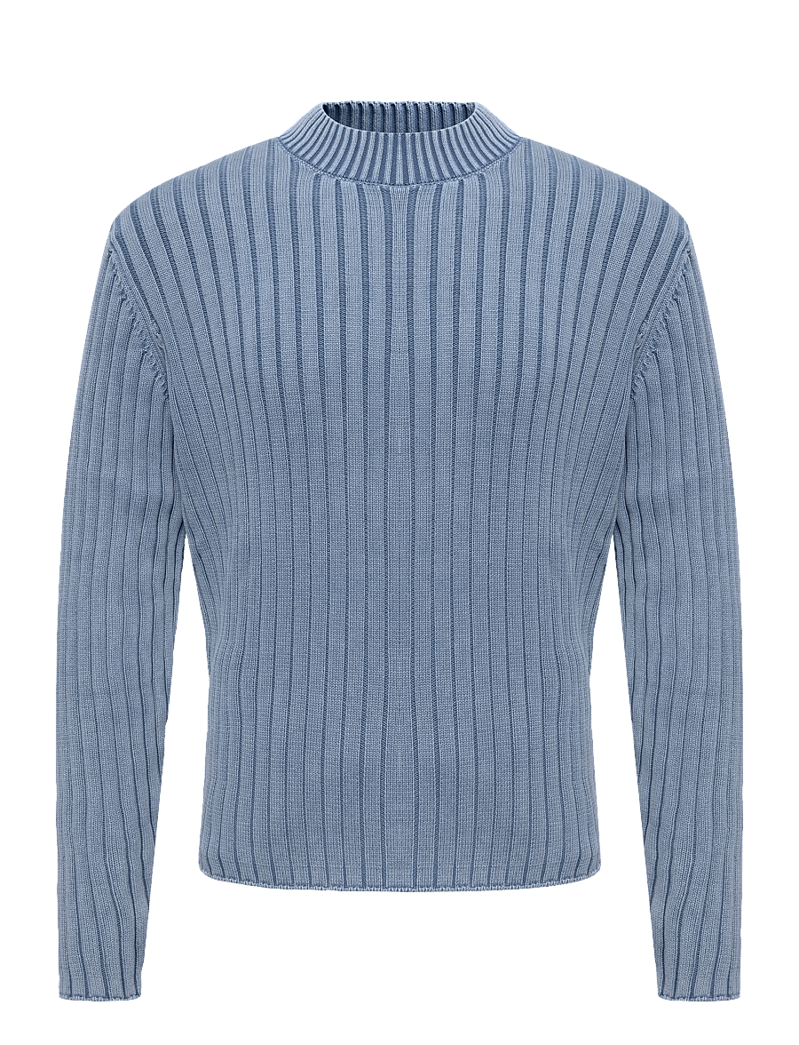 Annarr - ANRWELL LS KNIT WASHED CREW NECK - rundhals - light blue - 0