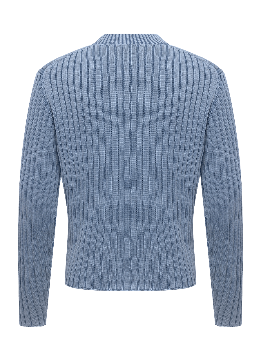 Annarr - ANRWELL LS KNIT WASHED CREW NECK - rundhals - light blue - 1