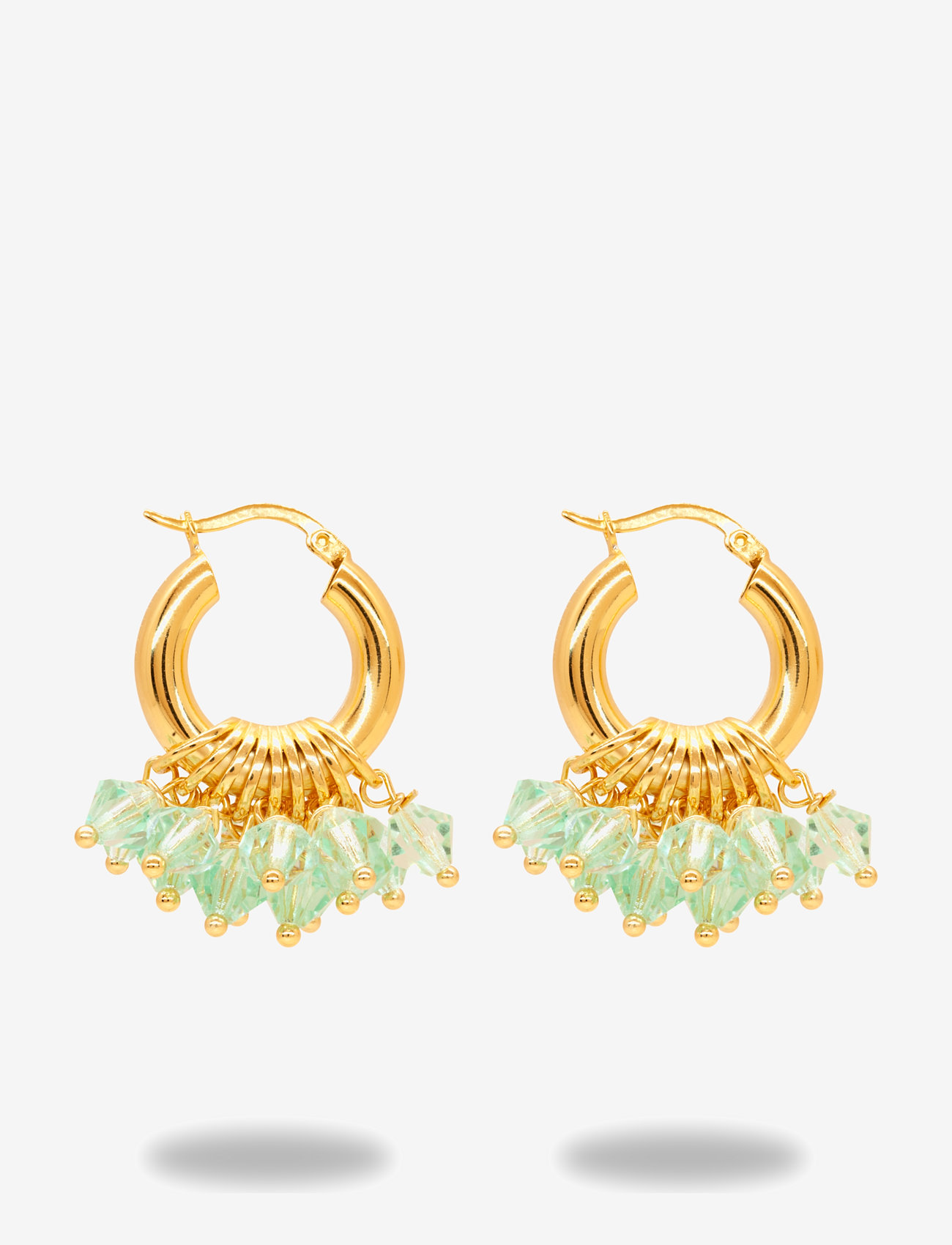 ANNELE - Garden Goddess Earrings - creoler - mint green - 0