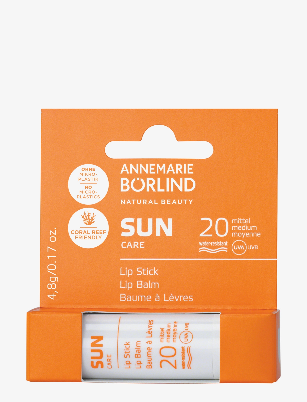 Annemarie Börlind - Sun Lip Balm SPF 20 5g - fyrir varir - no colour - 1