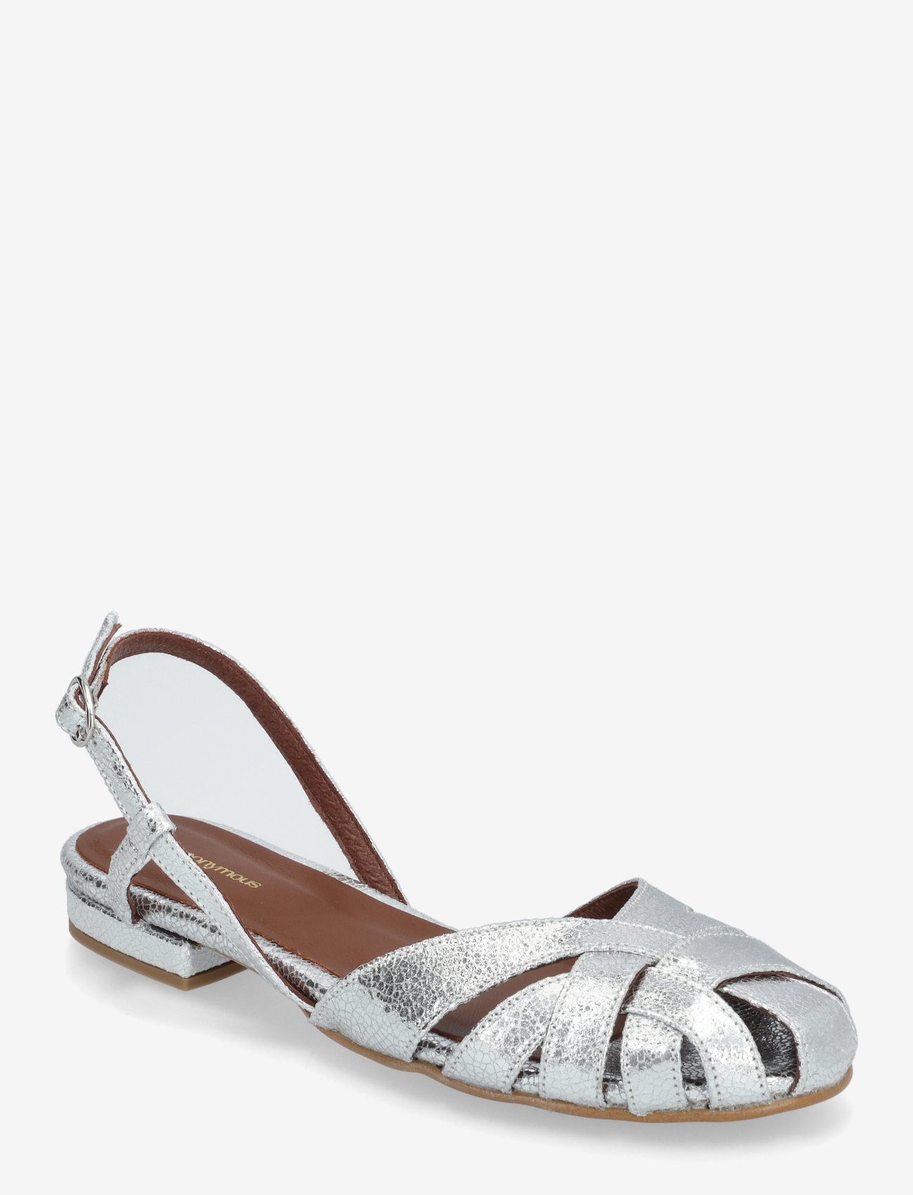 Anonymous Copenhagen - Banie 20 - platte sandalen - crackled metallic goat silver - 1