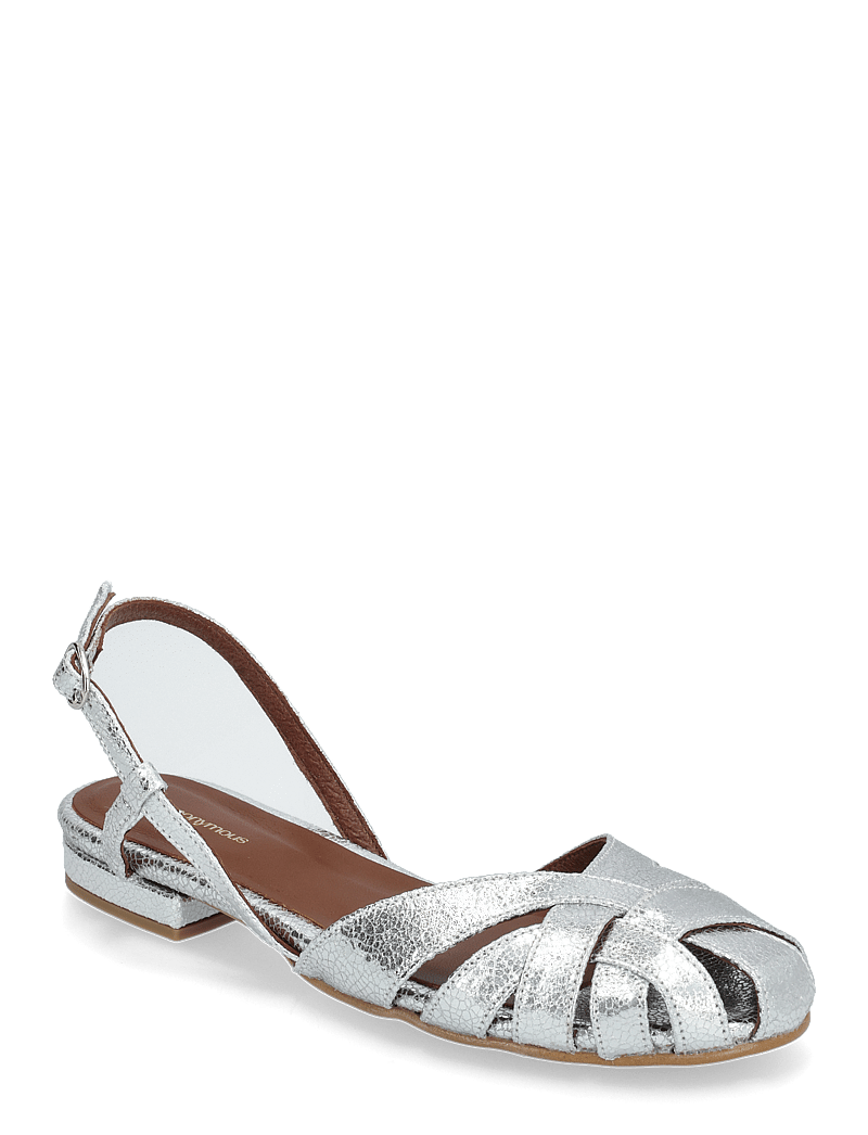Anonymous Copenhagen - Banie 20 - platte sandalen - crackled metallic goat silver - 1