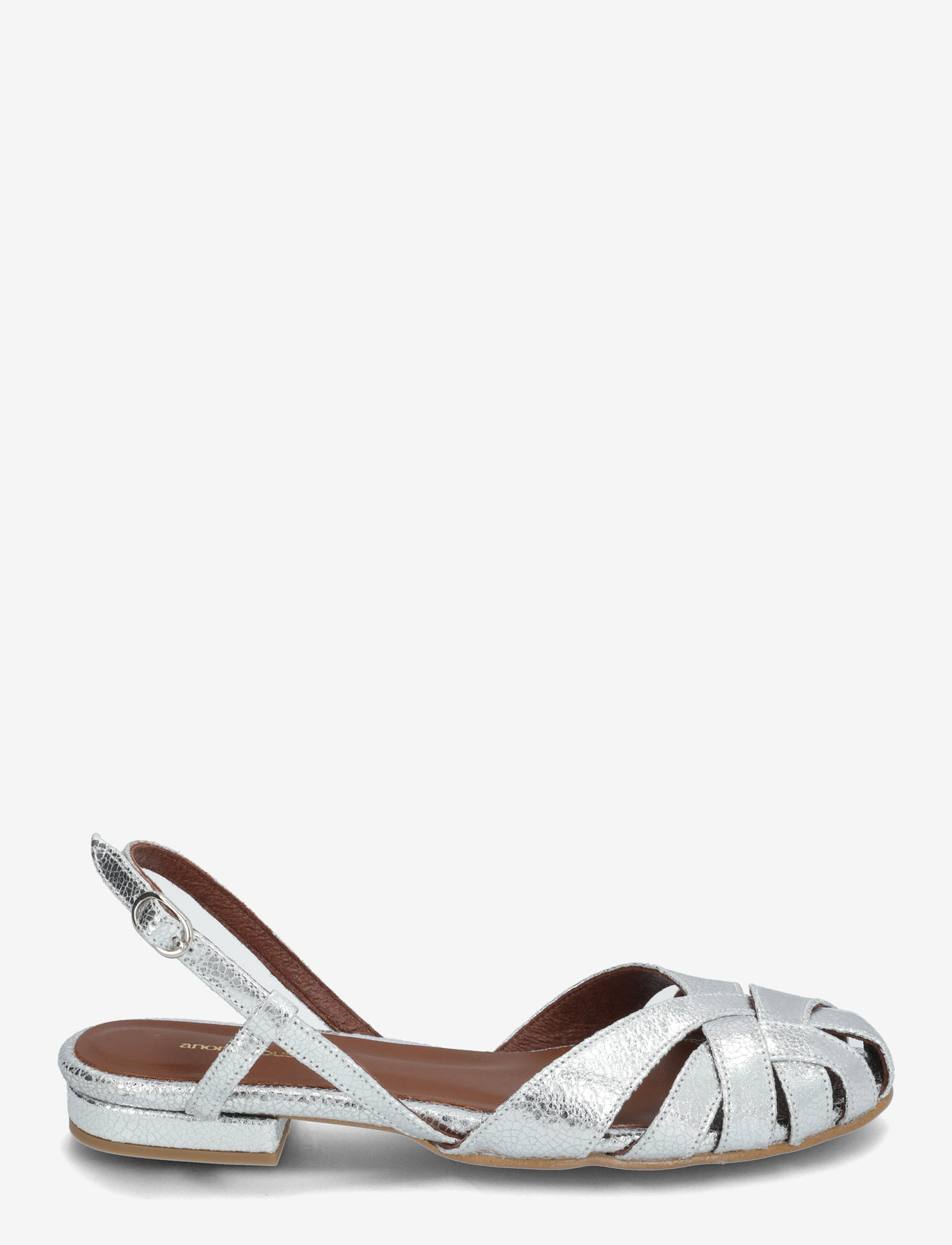 Anonymous Copenhagen - Banie 20 - platte sandalen - crackled metallic goat silver - 2