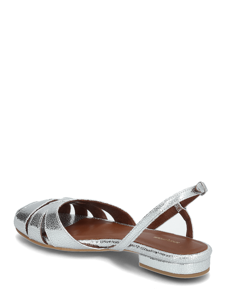 Anonymous Copenhagen - Banie 20 - platta sandaler - crackled metallic goat silver - 3