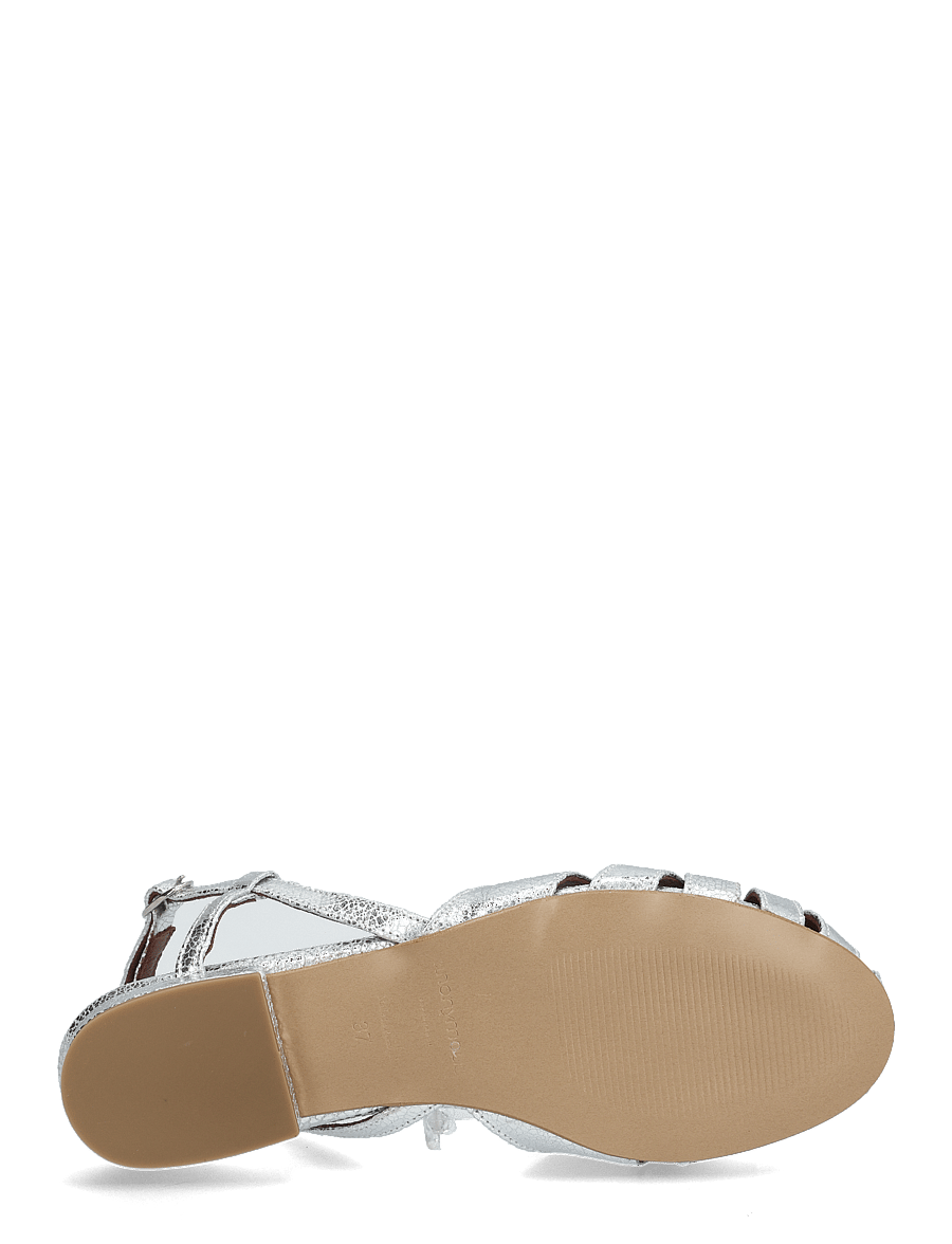 Anonymous Copenhagen - Banie 20 - platta sandaler - crackled metallic goat silver - 5