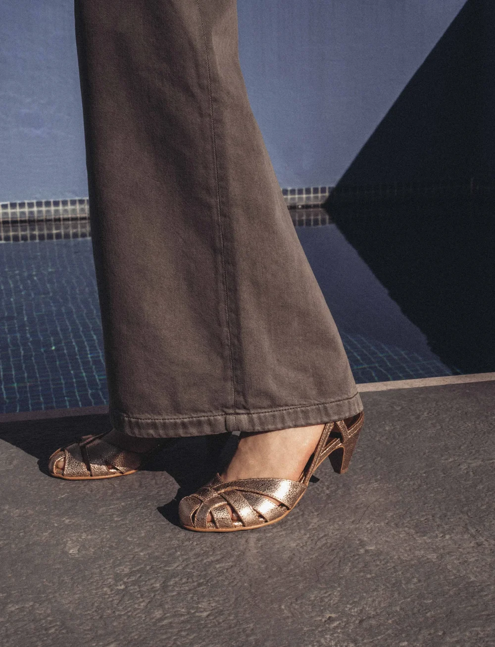 Anonymous Copenhagen - Banie 50 stiletto - sandaletten - crackled metallic goat gold - 0