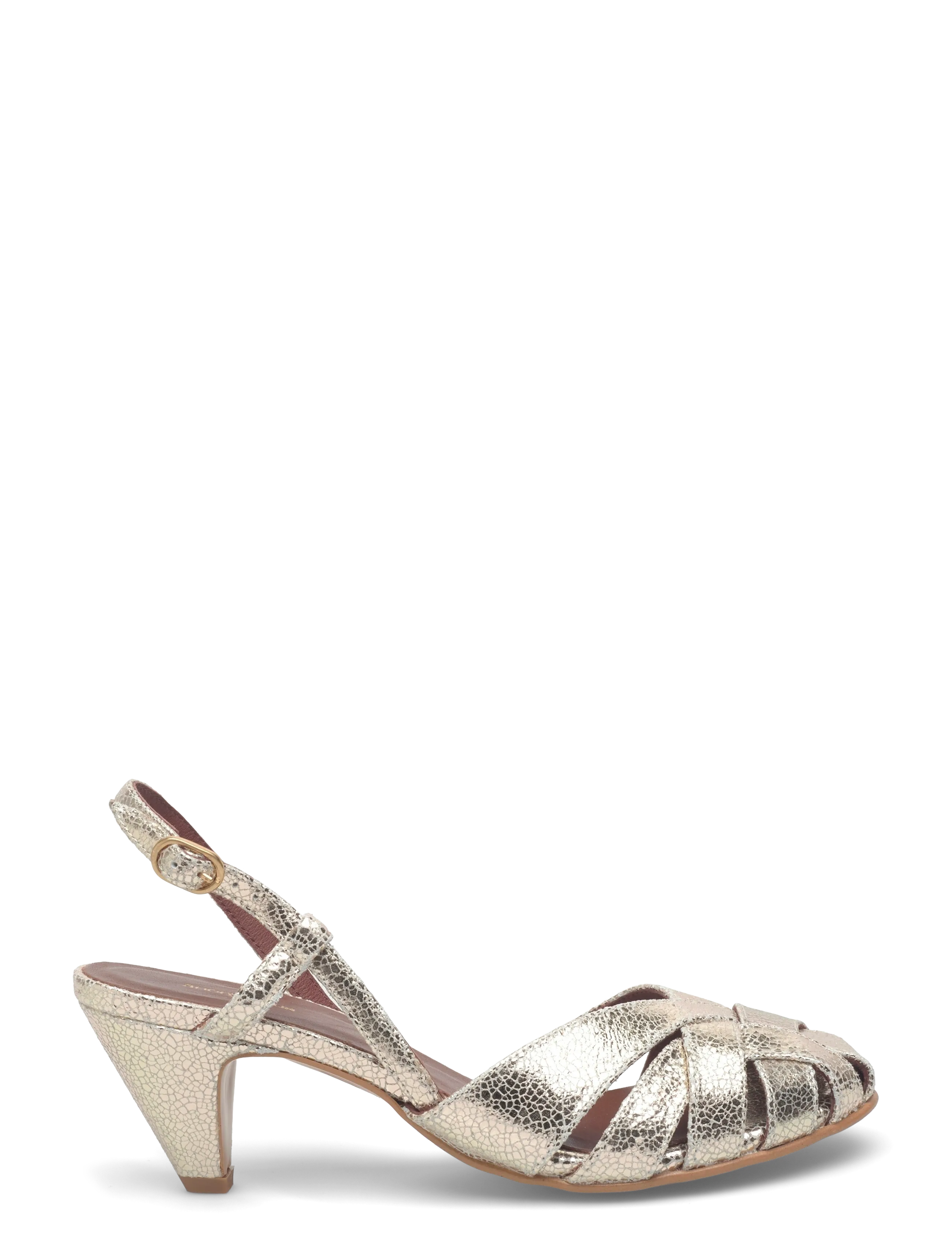 Anonymous Copenhagen - Banie 50 stiletto - avokkaat - crackled metallic goat champagne - 1
