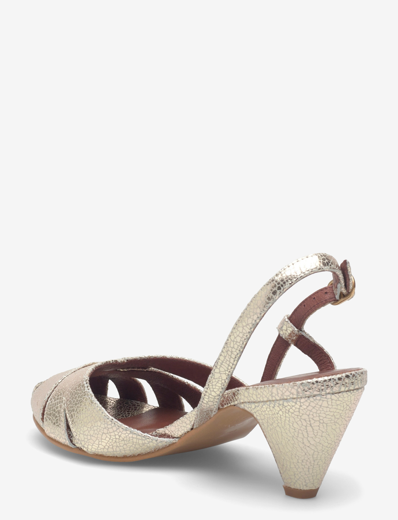 Anonymous Copenhagen - Banie 50 stiletto - lahtised kontsakingad - crackled metallic goat champagne - 2