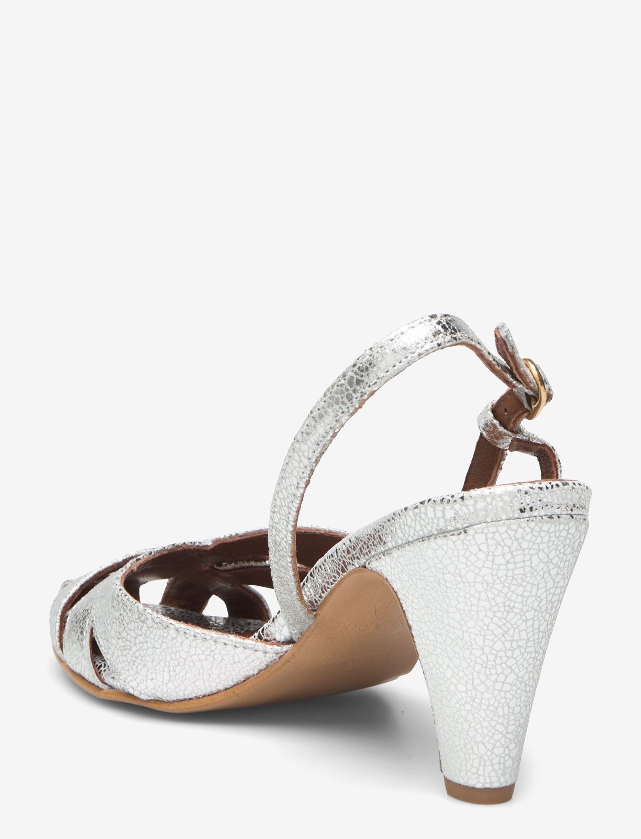 Anonymous Copenhagen - Banie 75 - slingbacks med hæle - crackled metallic goat silver - 3