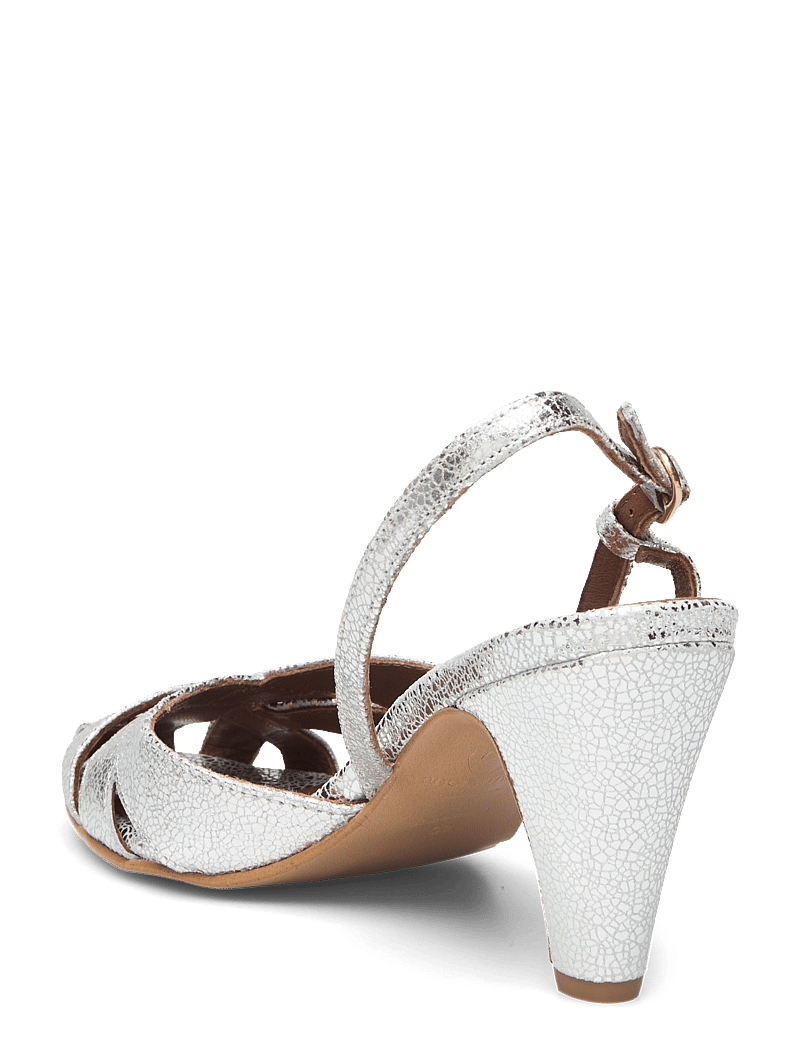 Anonymous Copenhagen - Banie 75 - slingbacks med hæle - crackled metallic goat silver - 3
