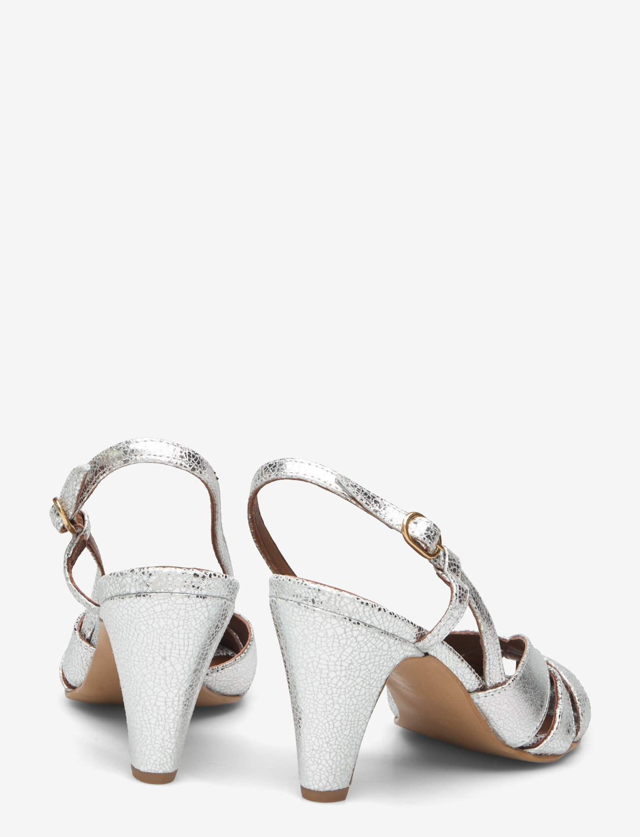 Anonymous Copenhagen - Banie 75 - slingbacks med hæle - crackled metallic goat silver - 5