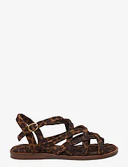 Anonymous Copenhagen - Betty 10 petite - zempapēžu sandales - calf suede print leopard - 1