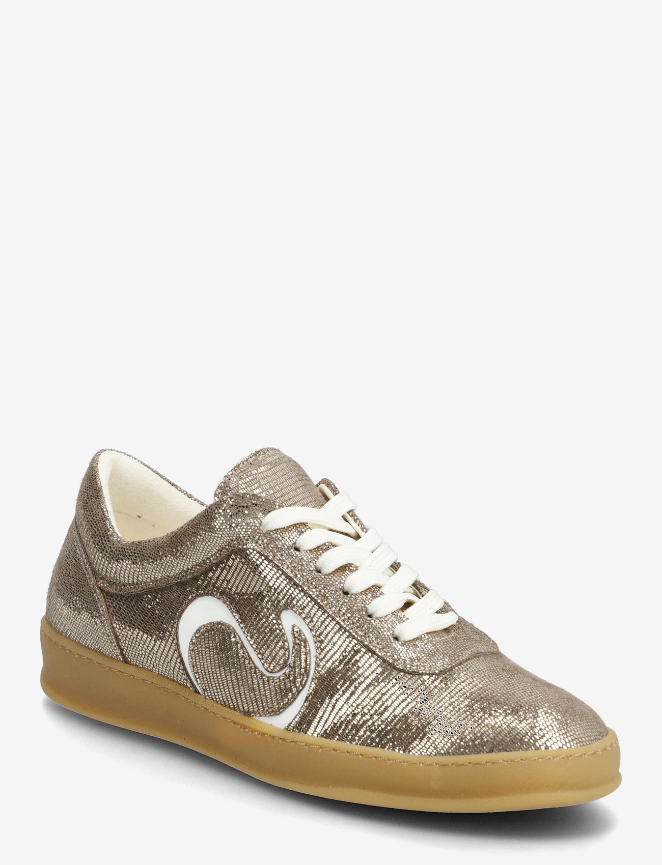 Anonymous Copenhagen - Blaire - low top sneakers - lizard metallic goat & polished soft calf vintage champagne & white sand - 0