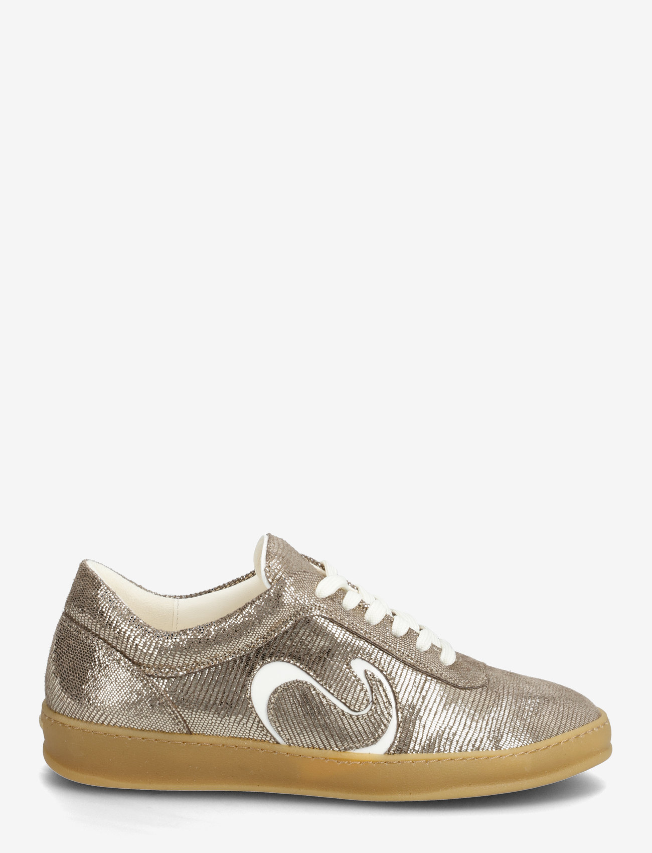 Anonymous Copenhagen - Blaire - low top sneakers - lizard metallic goat & polished soft calf vintage champagne & white sand - 1