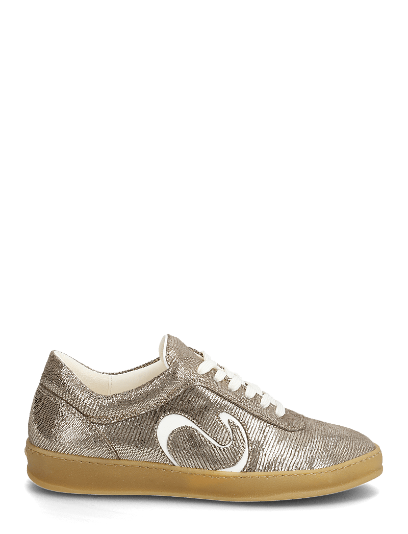 Anonymous Copenhagen - Blaire - niedrige sneakers - lizard metallic goat & polished soft calf vintage champagne & white sand - 1