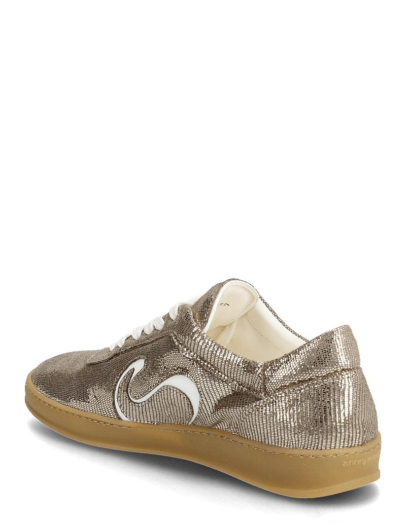 Anonymous Copenhagen - Blaire - niedrige sneakers - lizard metallic goat & polished soft calf vintage champagne & white sand - 2