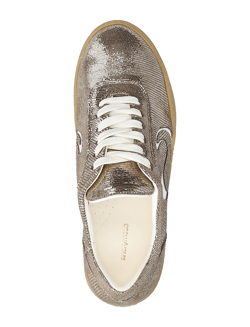 Anonymous Copenhagen - Blaire - niedrige sneakers - lizard metallic goat & polished soft calf vintage champagne & white sand - 3