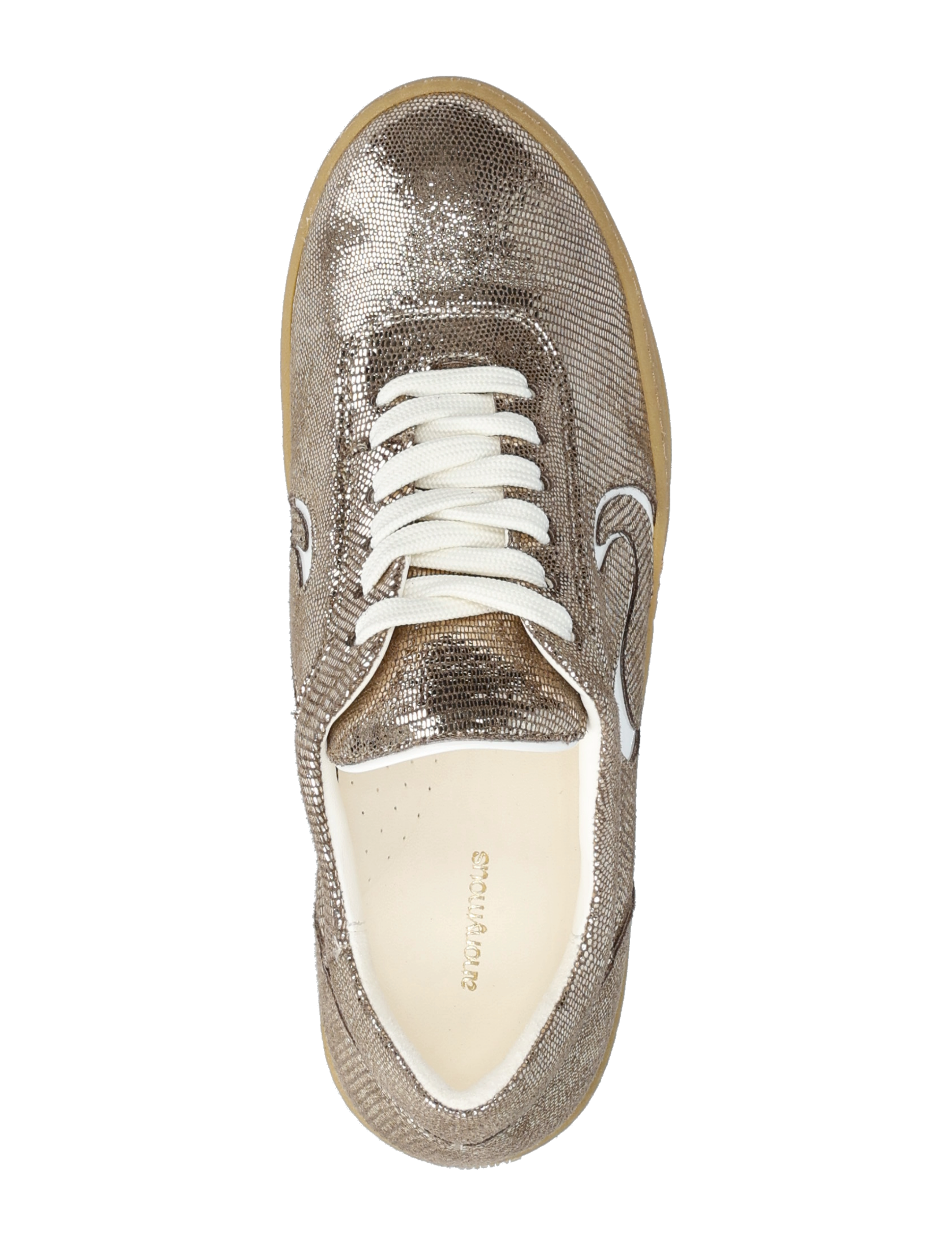 Anonymous Copenhagen - Blaire - lave sneakers - lizard metallic goat & polished soft calf vintage champagne & white sand - 3