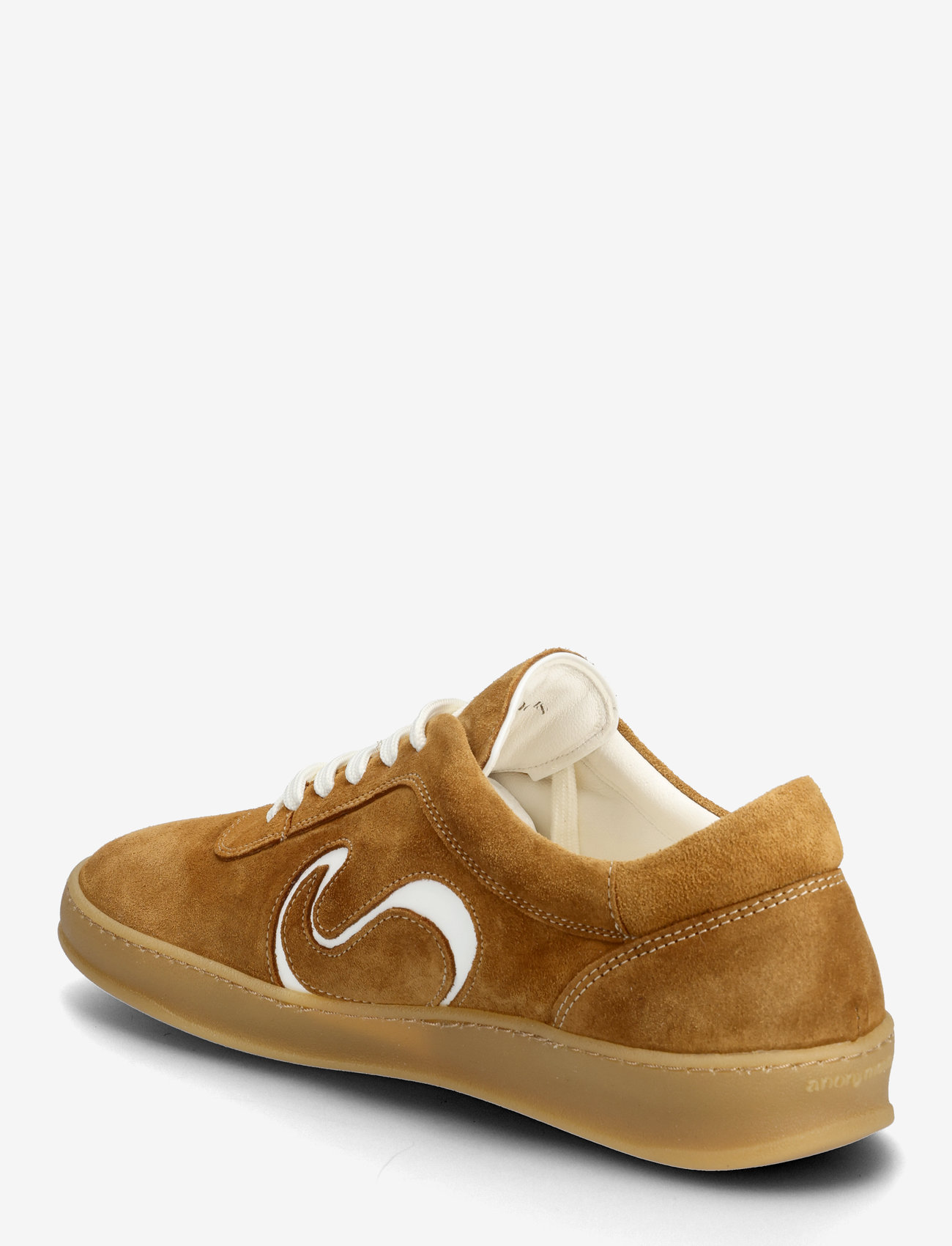 Anonymous Copenhagen - Blaire - lage sneakers - calf suede & polished soft calf bamboo brown & white sand - 2