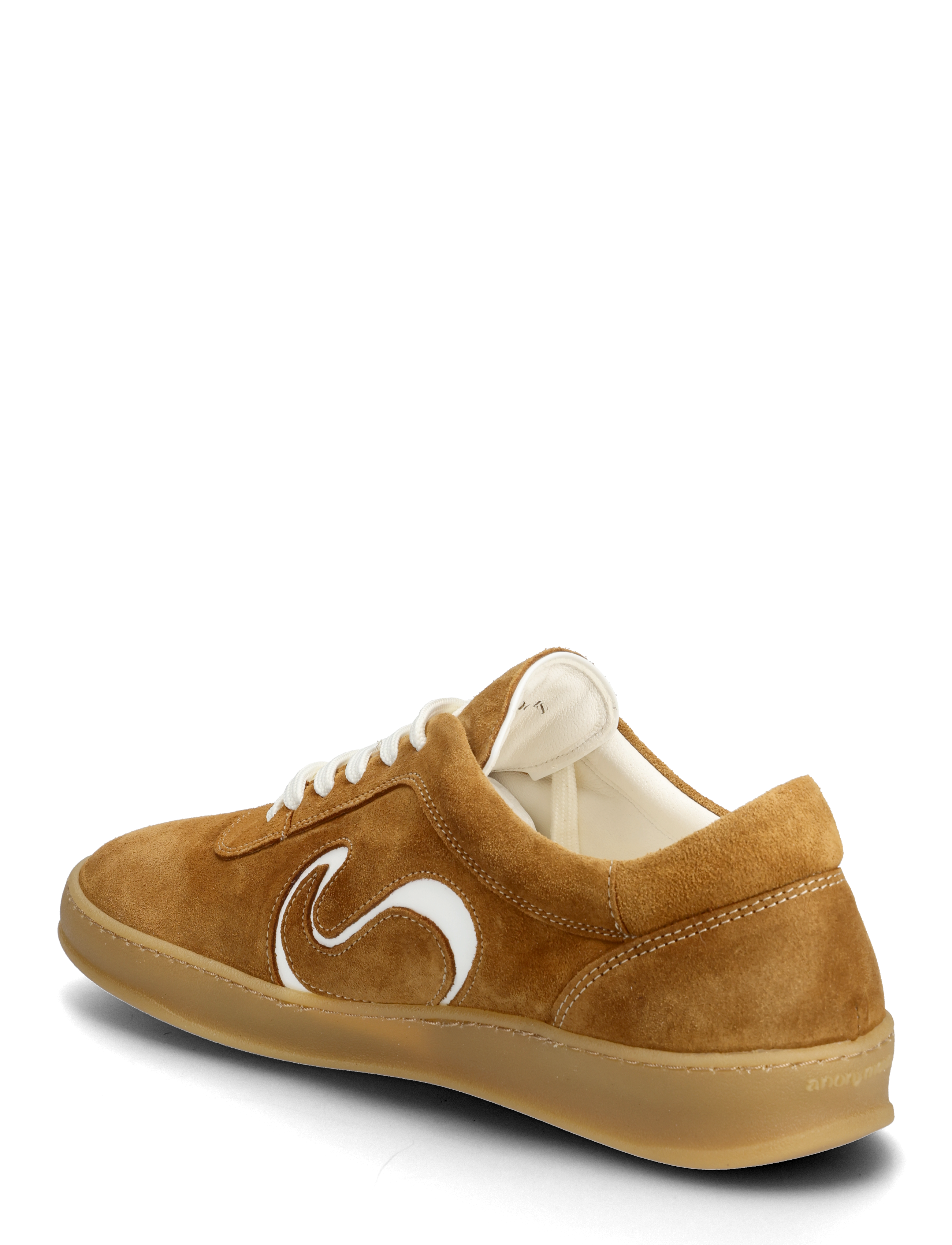 Anonymous Copenhagen - Blaire - lágir strigaskór - calf suede & polished soft calf bamboo brown & white sand - 2