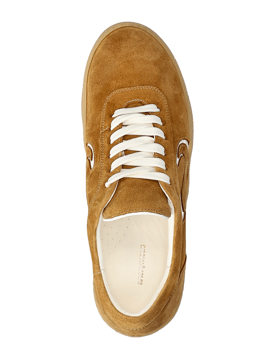 Anonymous Copenhagen - Blaire - lágir strigaskór - calf suede & polished soft calf bamboo brown & white sand - 3