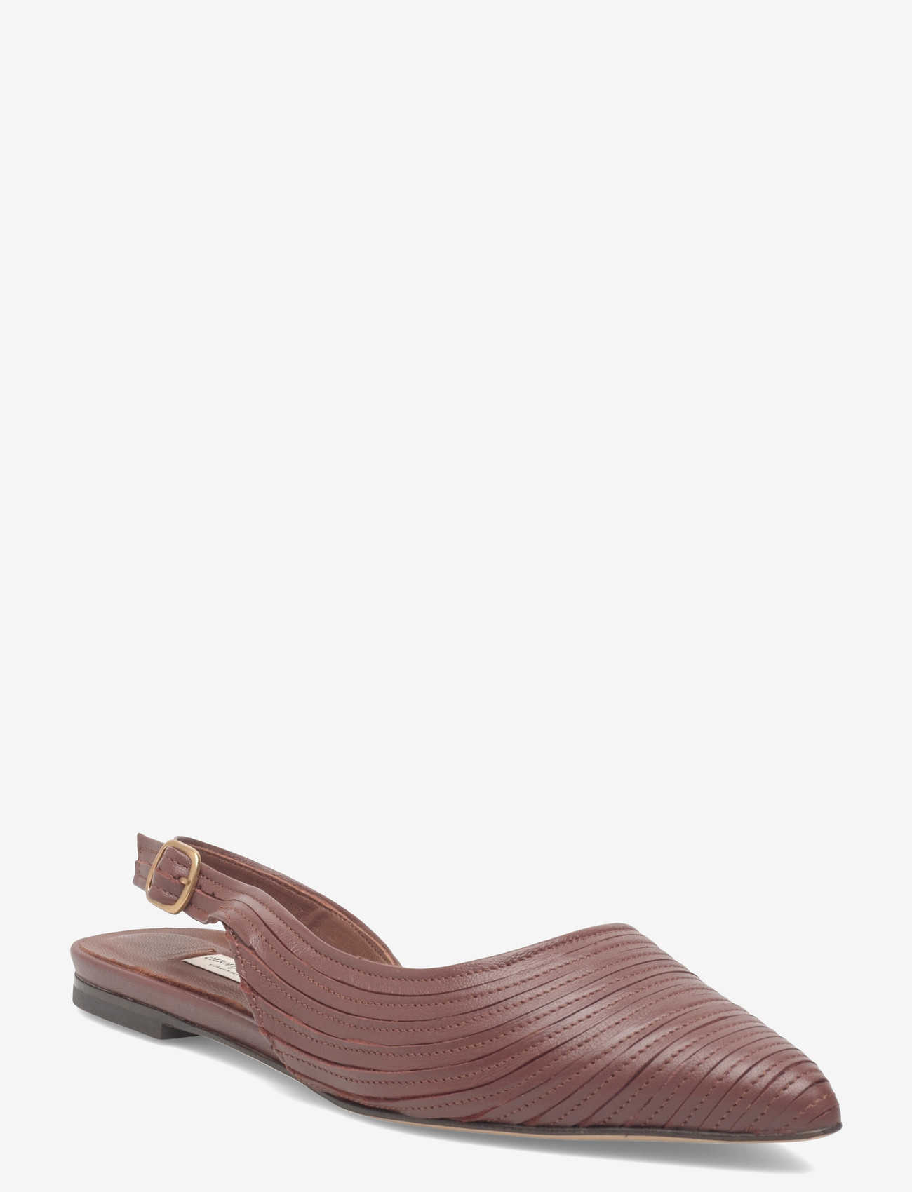 Anonymous Copenhagen - Carla 10 - flache slingbacks - shiny lamb chocolate - 0