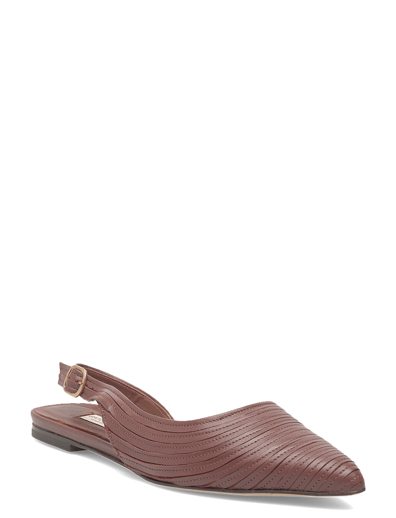 Anonymous Copenhagen - Carla 10 - flache slingbacks - shiny lamb chocolate - 0