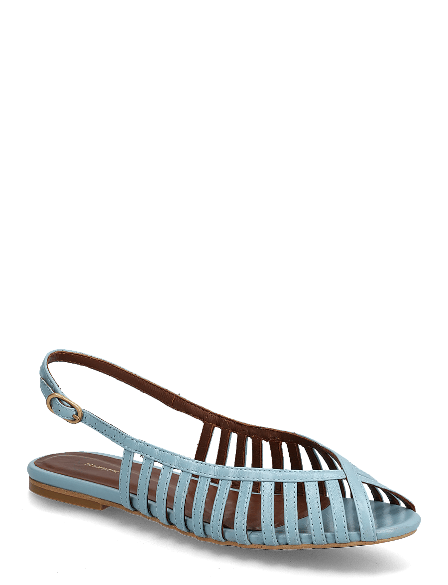 Anonymous Copenhagen - Carminho 10 - platta sandaler - crinkled polished goat porcelain blue - 0