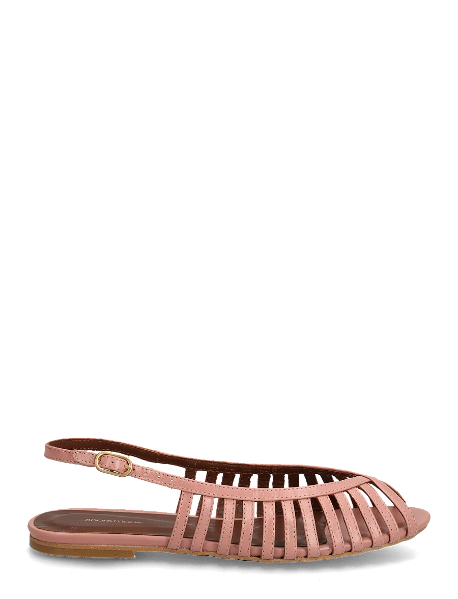 Anonymous Copenhagen - Carminho 10 - flat sandals - crinkled polished goat misty coral - 1