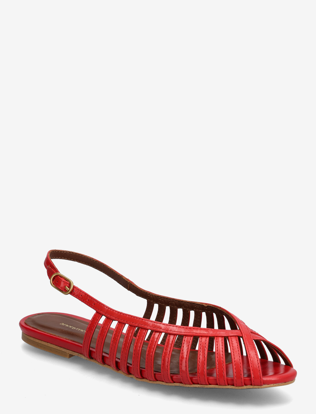 Anonymous Copenhagen - Carminho 10 - flade sandaler - crinkled polished goat ruby red - 0