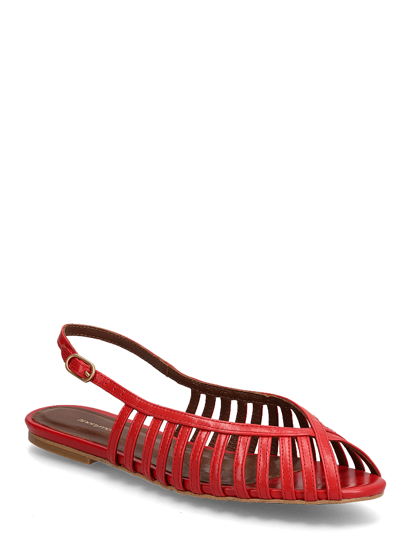 Anonymous Copenhagen - Carminho 10 - flade sandaler - crinkled polished goat ruby red - 0
