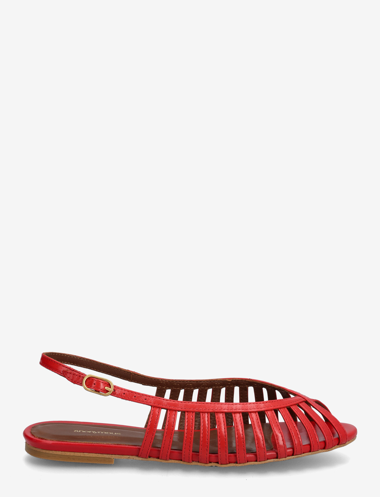 Anonymous Copenhagen - Carminho 10 - flade sandaler - crinkled polished goat ruby red - 1