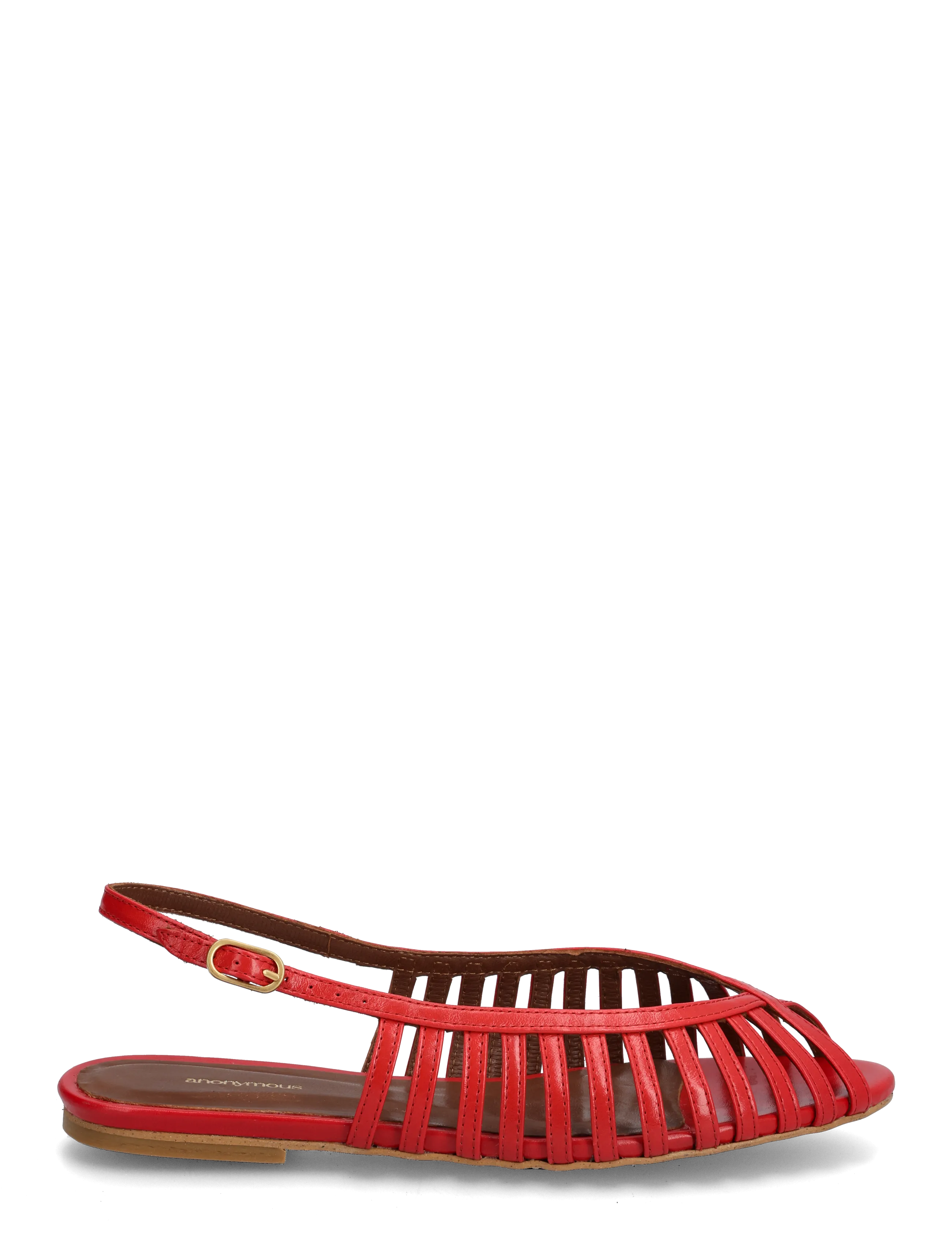 Anonymous Copenhagen - Carminho 10 - flade sandaler - crinkled polished goat ruby red - 1