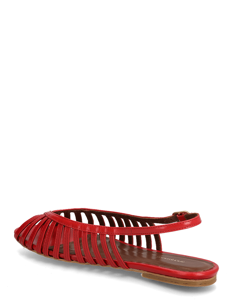 Anonymous Copenhagen - Carminho 10 - flade sandaler - crinkled polished goat ruby red - 2