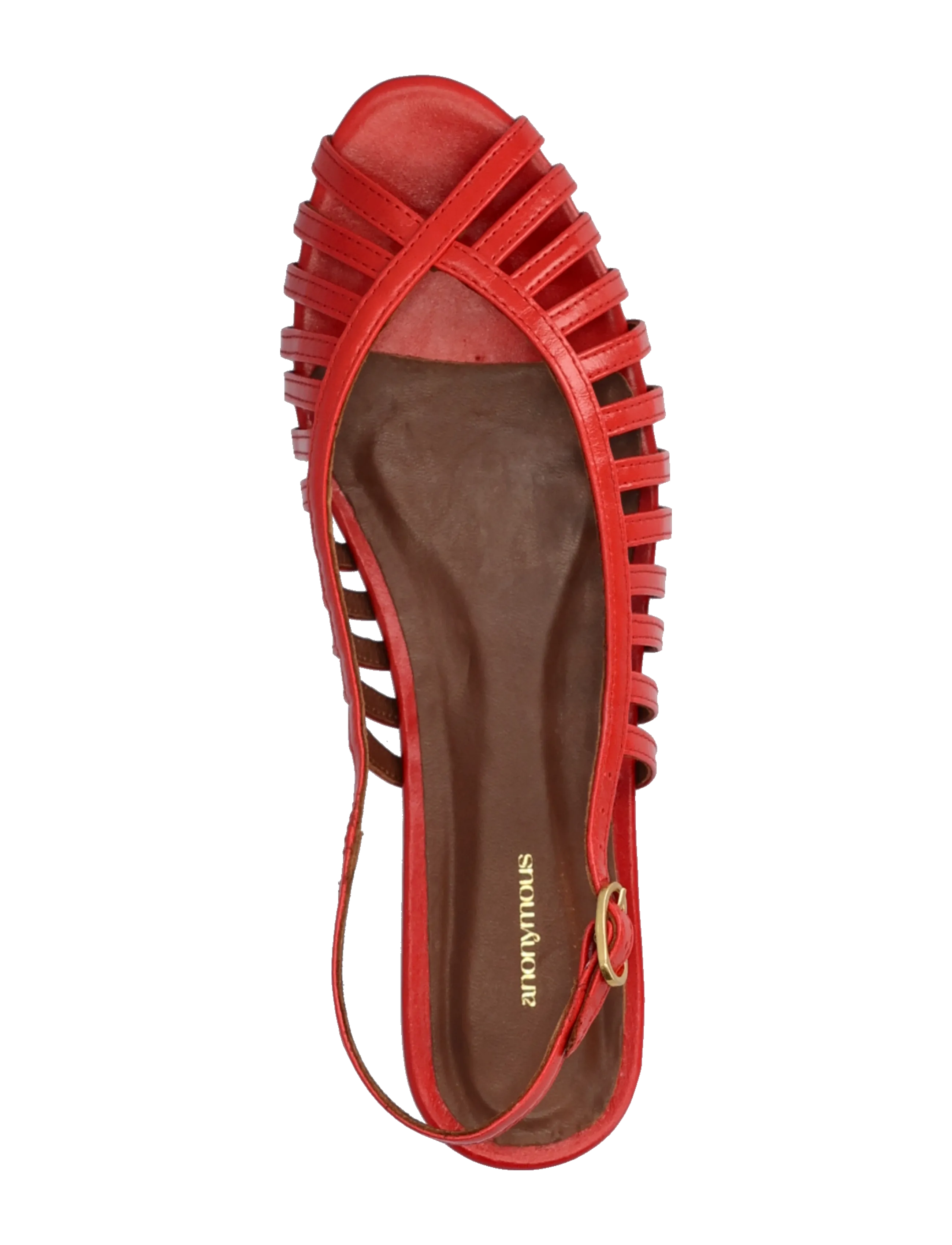 Anonymous Copenhagen - Carminho 10 - flade sandaler - crinkled polished goat ruby red - 3