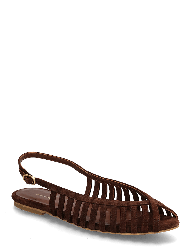 Anonymous Copenhagen - Carminho 10 - flat sandals - calf suede chocolate - 0
