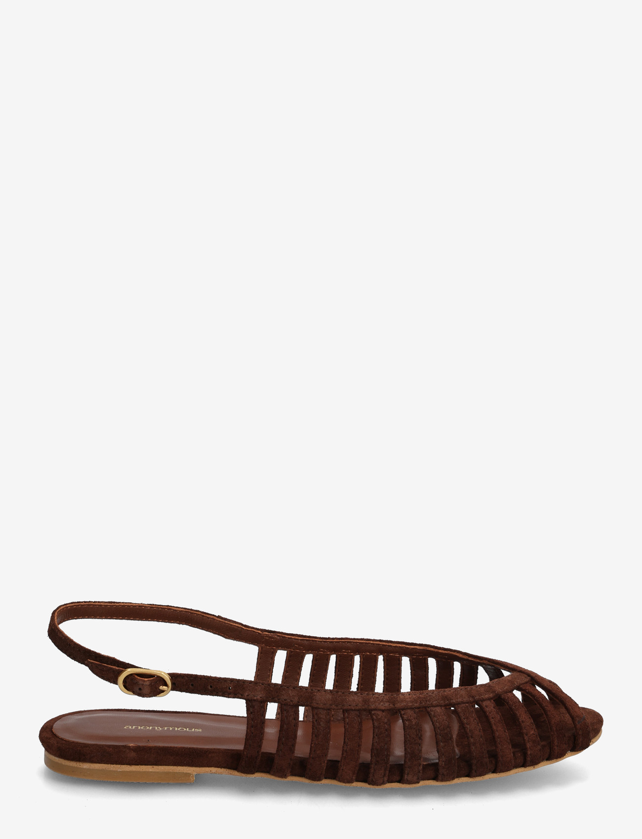 Anonymous Copenhagen - Carminho 10 - flat sandals - calf suede chocolate - 1